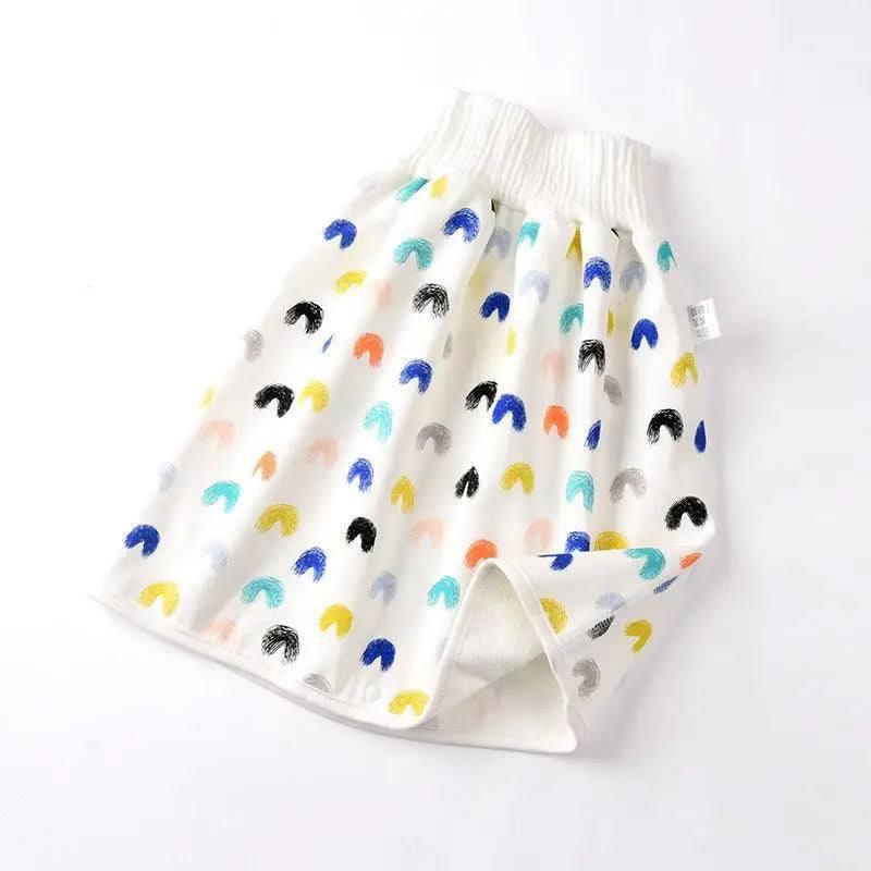 Cotton and bamboo fiber Baby diaper skirt-Rainbow-1