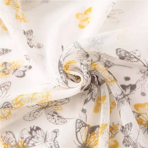 Cotton And Linen Feel Gauze Holiday Large Beach Towel-Yellow-5