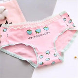 Cute Strawberry Panties Women's Panties Cotton Cotton-Pink-1