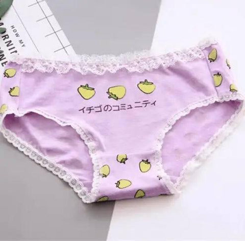 Cute Strawberry Panties Women's Panties Cotton Cotton-15