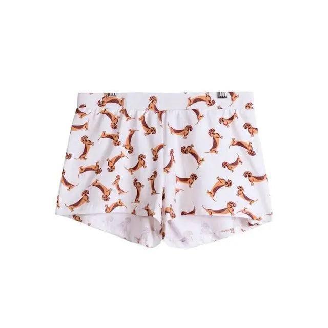 LOVEMI - Dachshund print shorts