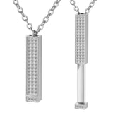 Elegant Crystal Bar Necklaces in Gold & Silver-Steel color-3