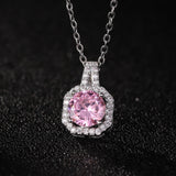 Elegant Diamond Pendant: Timeless Elegance & Sparkle-Pink-10