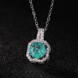 Elegant Diamond Pendant: Timeless Elegance & Sparkle-Ice Flower Light Green-12