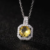 Elegant Diamond Pendant: Timeless Elegance & Sparkle-Golden Yellow-5