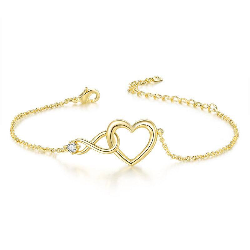 Elegant Heart Charm Bracelets for Women-Gold-7