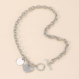 Elegant Heart Pendant Necklace | Sparkle & Gold-10