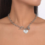 Elegant Heart Pendant Necklace | Sparkle & Gold-3