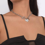 Elegant Heart Pendant Necklace | Sparkle & Gold-4