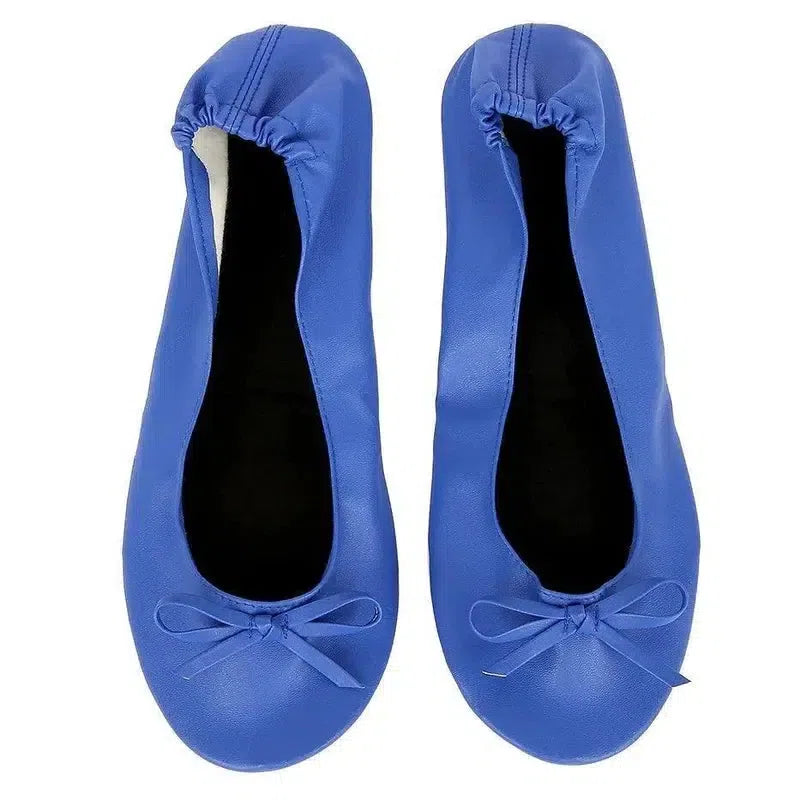 Women Shoes Flats Portable Fold Up Ballerina-12