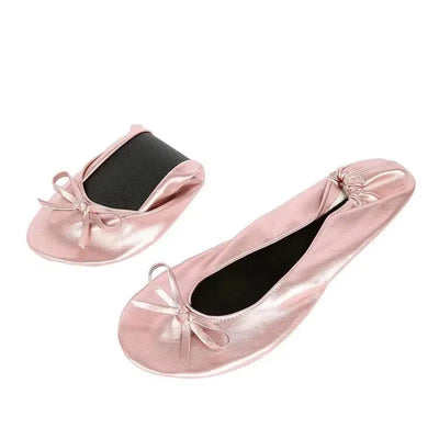 Women Shoes Flats Portable Fold Up Ballerina-2