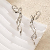 Elegant Silver Ear Cuff Jewelry for Stylish Look-White K-3