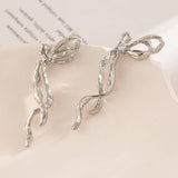 Elegant Silver Ear Cuff Jewelry for Stylish Look-White K-4