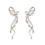 Elegant Silver Ear Cuff Jewelry for Stylish Look-White K-6