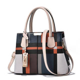European And American Casual Shoulder Bag Middle-aged-PlaidApricot-6
