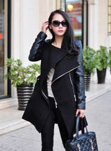 European and American new style woolen coat women-Black-3