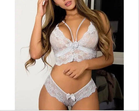 European And American Sexy Lingerie Lace-White-1