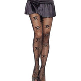 European And American Sexy Stockings Black Mesh Jacquard-Black-1