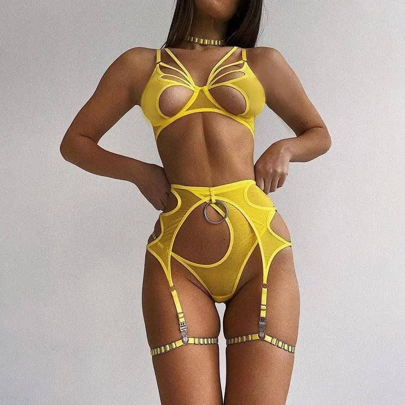 European And American Summer Mesh Comfortable Butterfly-Yellow-1