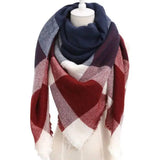 European And American Triangle Cashmere Women's Winter Scarf-5