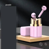 Fashion Individual Earphone Lipstick Bluetooth Earphone-Pink-3