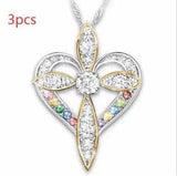 Fashion Love Heart Shaped Cross Pendant-Loveheartshapedcross-3