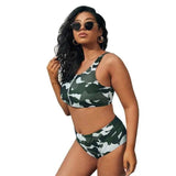 Fashion Plus Size Camouflage Print With Zipper-SH370-1