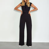 Fashion Women's New Solid Wide Leg Pants 0 LOVEMI  Black S 