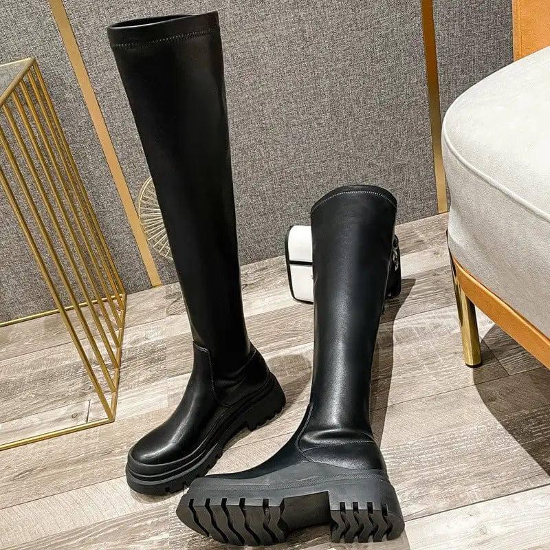 Fashionable Long Boots Slim Women Tall Knight All Match-3