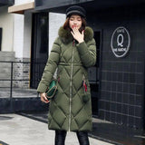 Fashionable Women's Over-the-knee Long Fur Collar Quilted-15