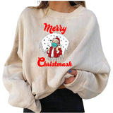 Fleece Christmas Personalized Printing Fashion Loose Sweater-3style-3