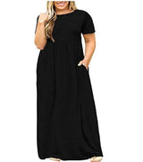 Floral Maxi Dress: Elegant & Comfortable Summer Wear-solid black-9