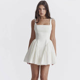 French Suspender Skirt Design Bow 0 LOVEMI  Ivory White XS 