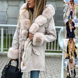 LOVEMI Fur coat Lovemi -  Winter mid-length pie overcoming thick fur collar furry coat