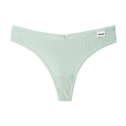 G-string Panties Cotton Women's Underwear Comfortable Casual-Green-6
