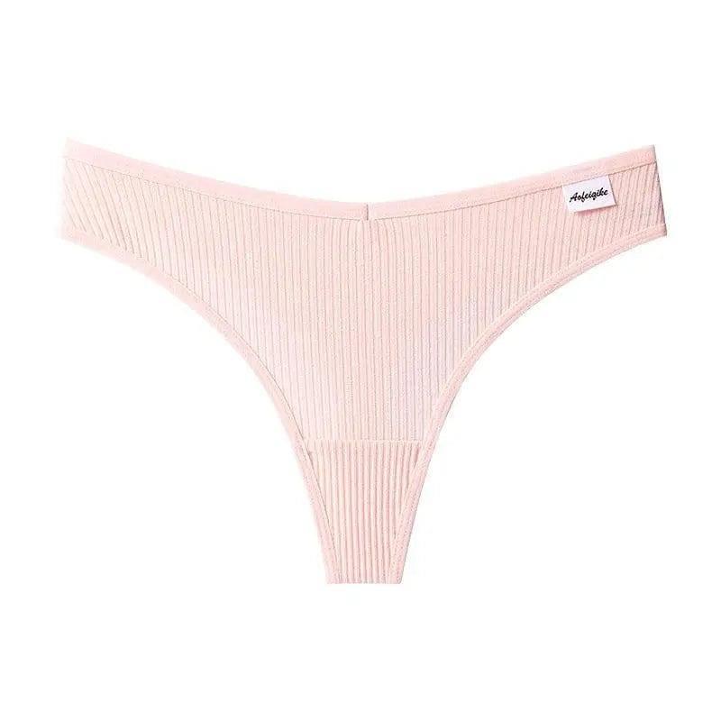 G-string Panties Cotton Women's Underwear Comfortable Casual-Shrimp-8