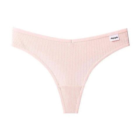 G-string Panties Cotton Women's Underwear Comfortable Casual-Shrimp-8