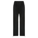 Girls' Fashionable Floor Mopping Sports Casual Pants-Black-2