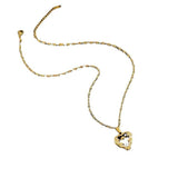 Gold Heart Pendant Necklace: Elegant Jewelry Gift-Copper Pendant-10