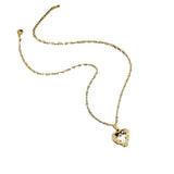 Gold Heart Pendant Necklace: Elegant Jewelry Gift-Copper Pendant-4