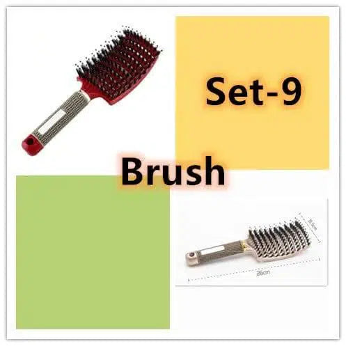 Hairbrush Anti Klit Brushy Haarborstel Women Detangler Hair-Set9-19