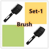 Hairbrush Anti Klit Brushy Haarborstel Women Detangler Hair-Set1-5