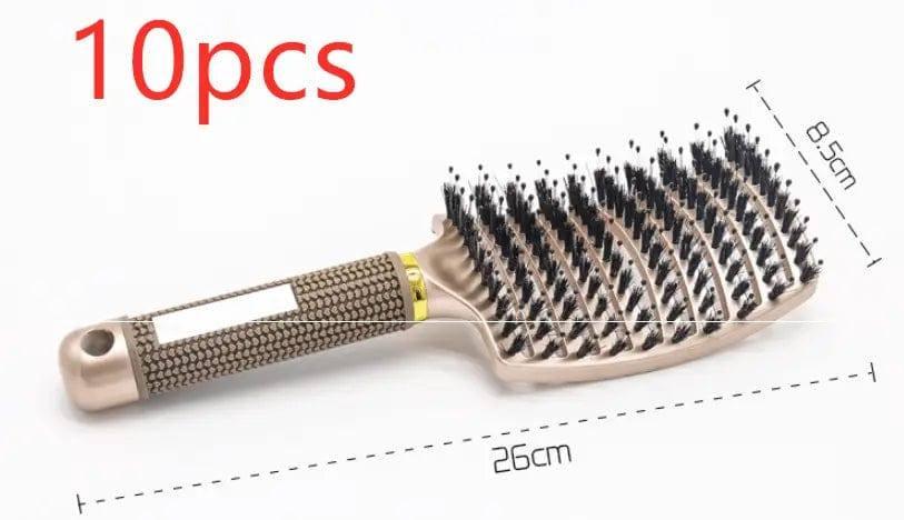 Hairbrush Anti Klit Brushy Haarborstel Women Detangler Hair-Gold-73