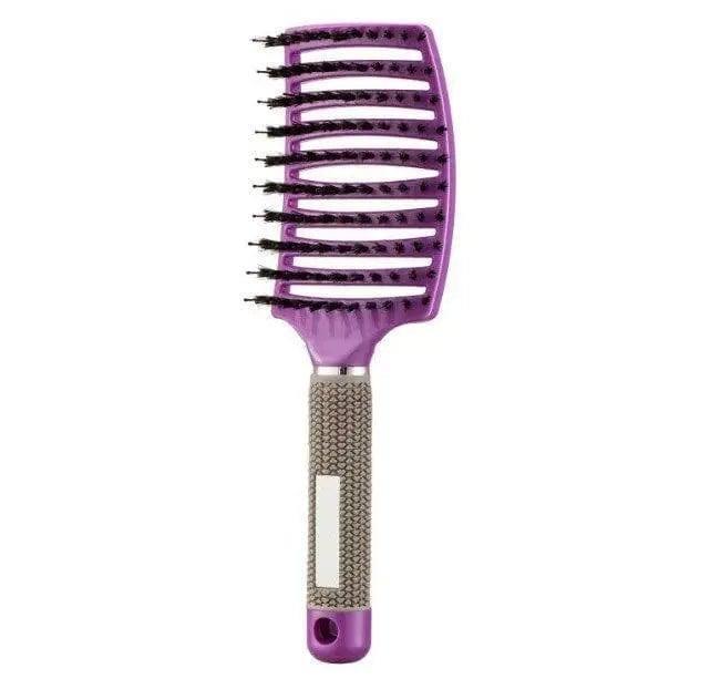 Hairbrush Anti Klit Brushy Haarborstel Women Detangler Hair-Purple-83