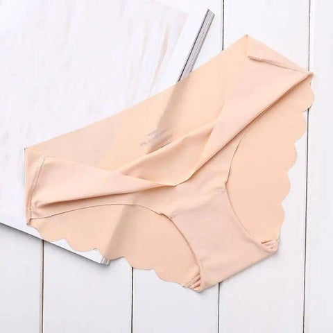 High Quality Womens Seamless Panties Solid Ultra-thin Pant-Khaki-5