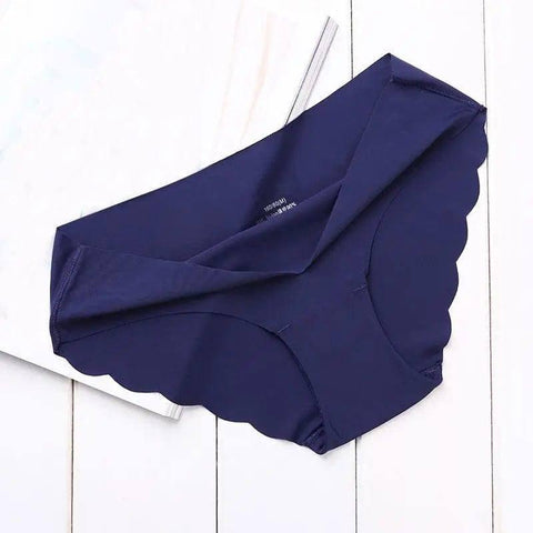 High Quality Womens Seamless Panties Solid Ultra-thin Pant-Blue-7