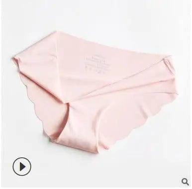 High Quality Womens Seamless Panties Solid Ultra-thin Pant-Pink-8
