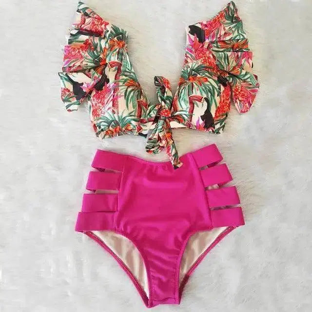 High waist bikini sexy 2-piece set-NA19508P1-16