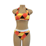 High Waist Vintage Bikini Set Swimsuit Bathing Suit Swimwear-S-2