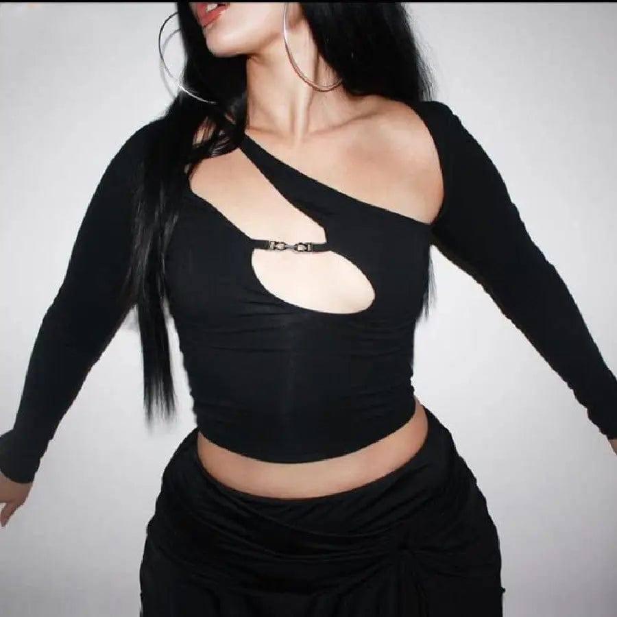 Hollow Out Crop Top-1